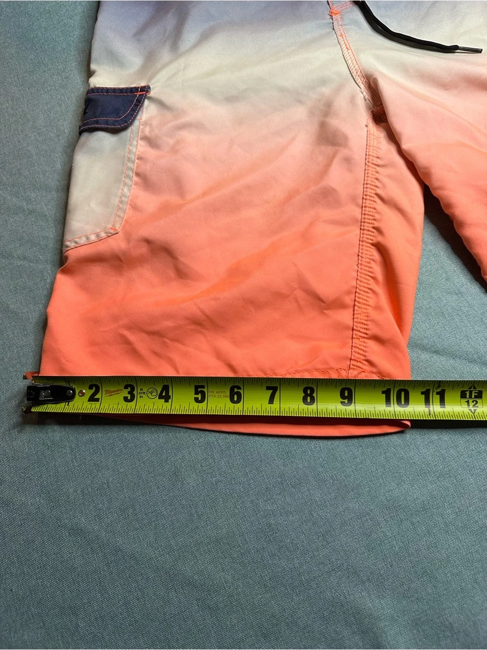 Hurley Vintage Men's Coral to Blue Ombre Swim Board Shorts